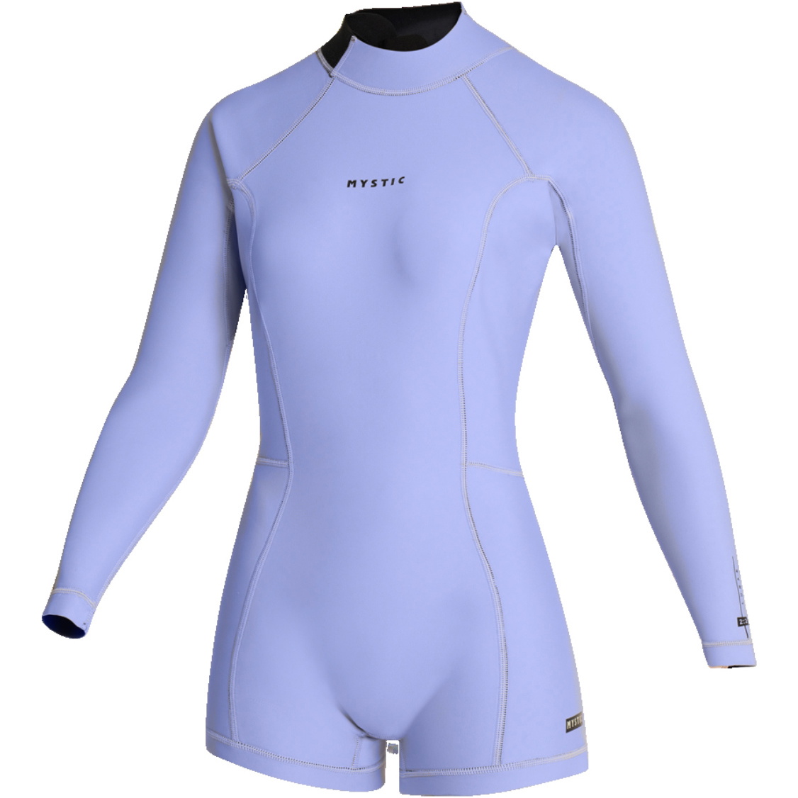 2026 Mystic Femmes Lunar 2/2mm Back Zip Manches Longues Shorty Combinaison Néoprène 35000.260071 - Iris Blue